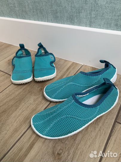 Аквашузы детские, коралловые тапочки decathlon