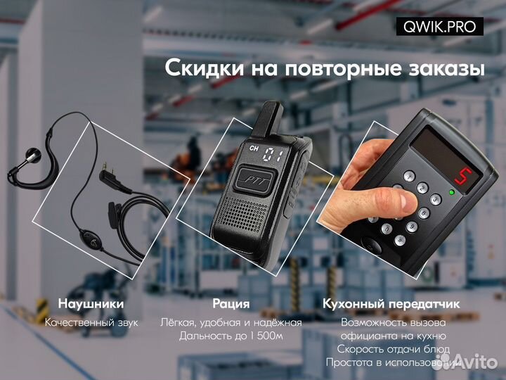 Кнопка вызова персонала, часы, пейджеры, раций