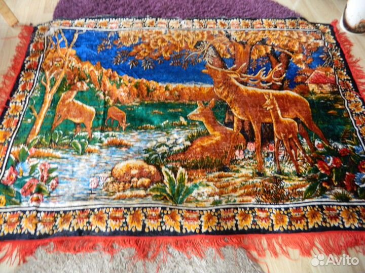 Винтажный плюшевый ковёр 