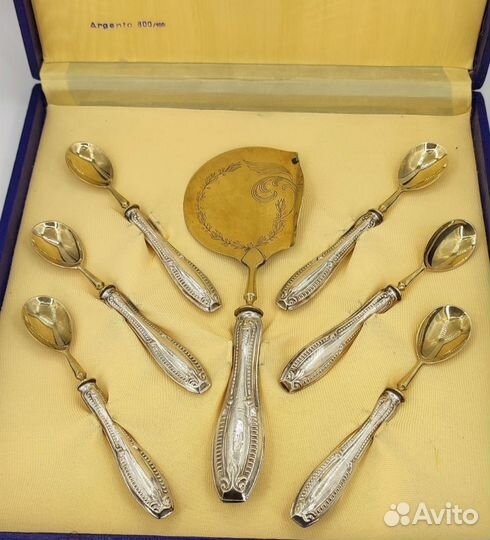 Набор приборов серебро 800 пр Германия 19 век