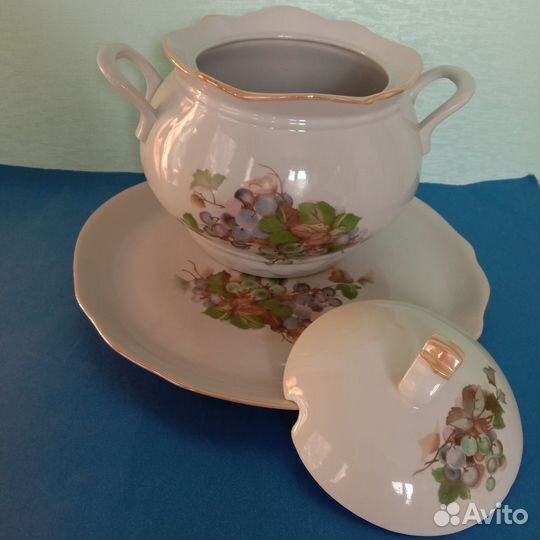 Супница + блюдо СССР Туймазинский фарфоровый завод