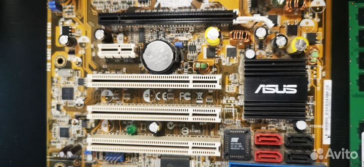 Мат. плата Asus P5PL2-E+CPU+RAM
