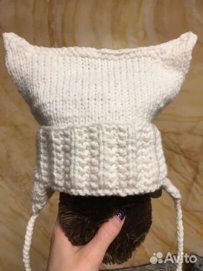 Шапочка 100 шерсть, ручная работа