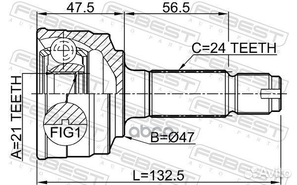 Шрус наружный 21X47X24 0910-M200 Febest