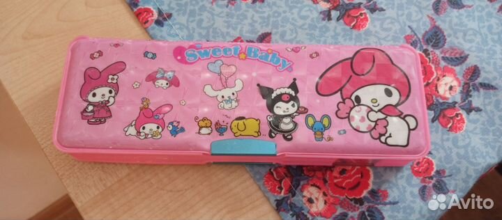 Розовый пенал органайзер трансформер школы и учебы