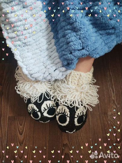 Носочки тапочки овечки
