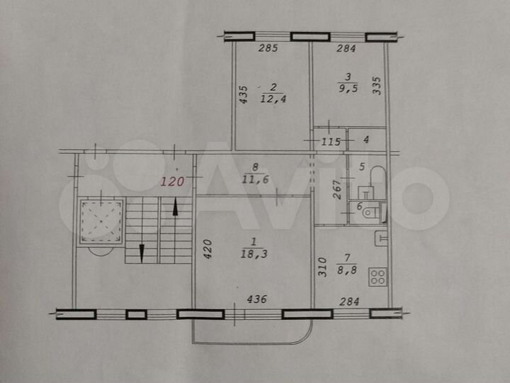 3-к. квартира, 65,6 м², 4/10 эт.