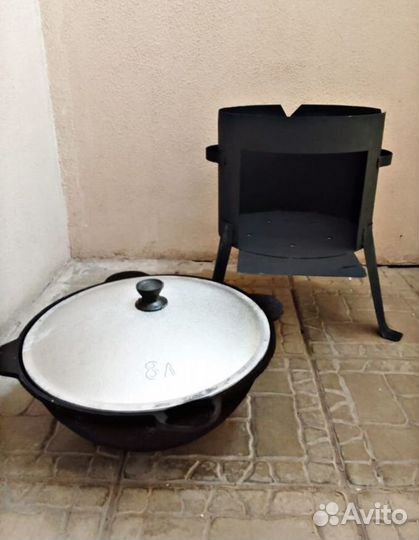 Казан 8 литров и печь