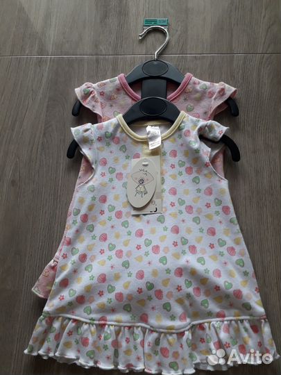 Детская одежда для девочек новая, 0-3 месяца