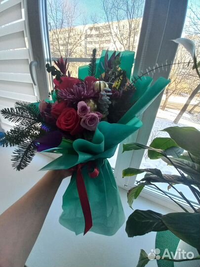 Готовый букет живых цветов