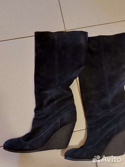 Сапоги fornarina натуральная замша