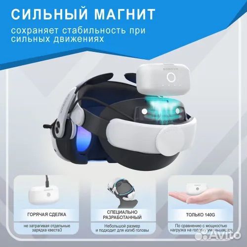 Крепление bobovr m3 pro + станция oculus quest 3