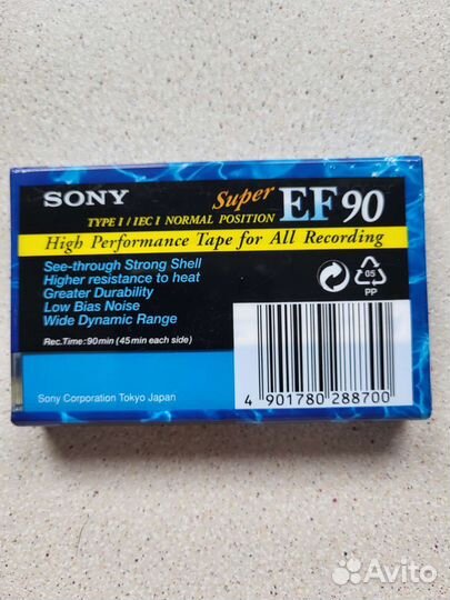 Кассета Sony super ef 90