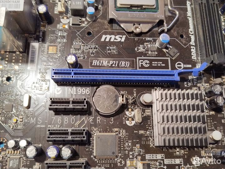 Материнская плата 1155 с процессором условно нераб