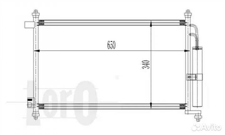 Радиатор кондиционера nissan juke F15 10- 1.6 i 16V, micra/march K12 02- 1.2 i 16V, note E11 06- 1.6