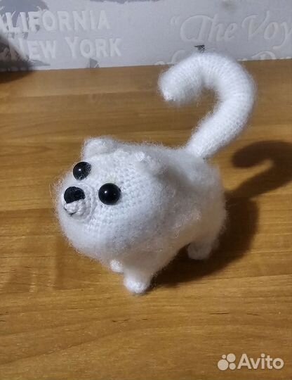 Котик вязаный, ручная работа