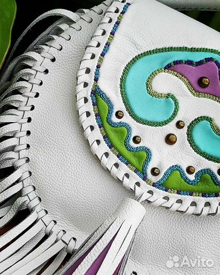 Сумка ручная работа кожа Бохо