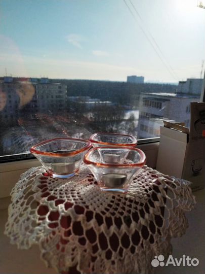 Посуда walther glas, подсвечники, 3шт., новые