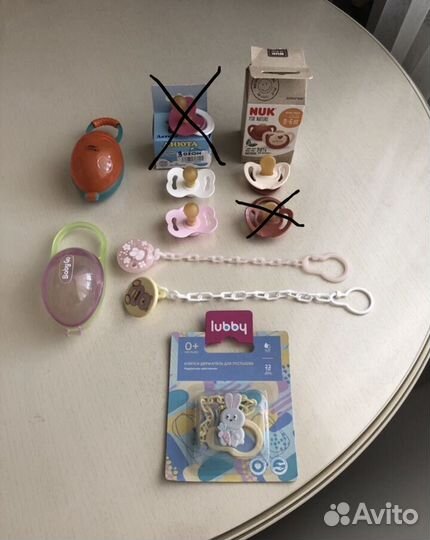 Соска nuk 0-6 и аксессуары