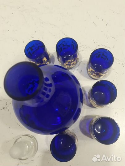 Графин с рюмками Чехия винтаж