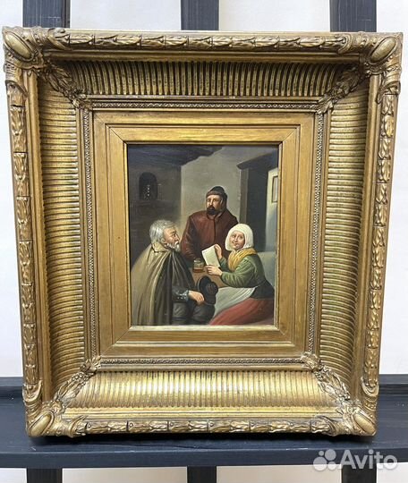 Парные антикварные картины 