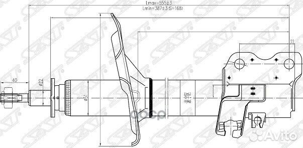 Стойка передняя nissan X-trail 00-07 LH ST-5430