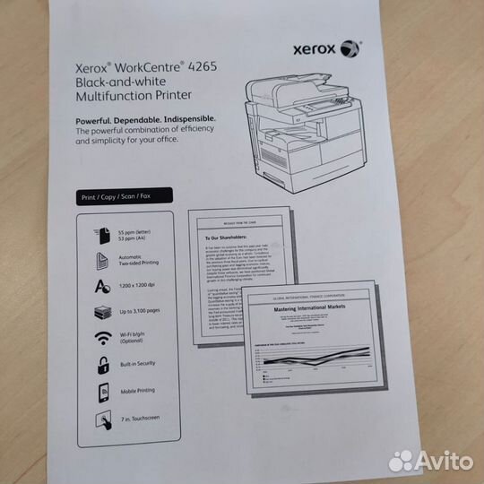 Мфу xerox Work Centre 4265 с WiFi принтер сканер