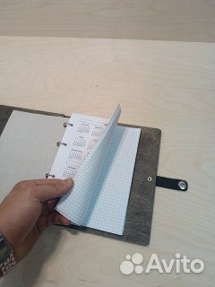 Деревянный ежедневник блокнот с гравировкой