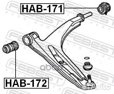 Сайлентблок задний переднего рычага HAB-171 Febest