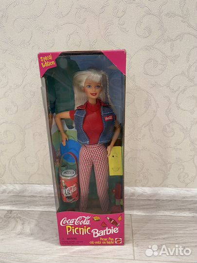 Кукла Барби 90-х кока кола barbie coca cola picnic