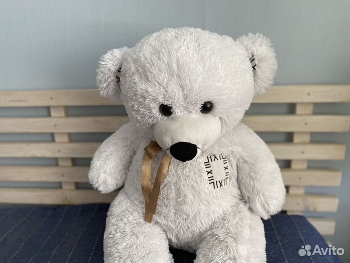 Большие плюшевые медведи мишки белые