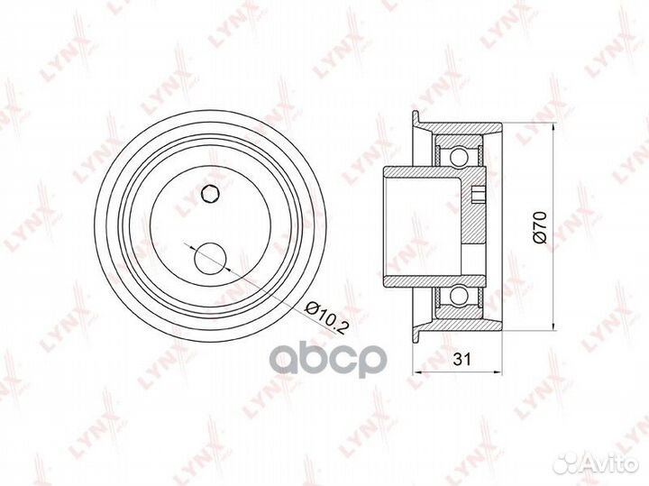 Ролик натяжной ремня грм PB1024 FP-2524;EB30.05