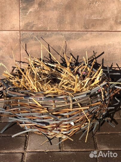 Садовая декорация аисты в гнезде