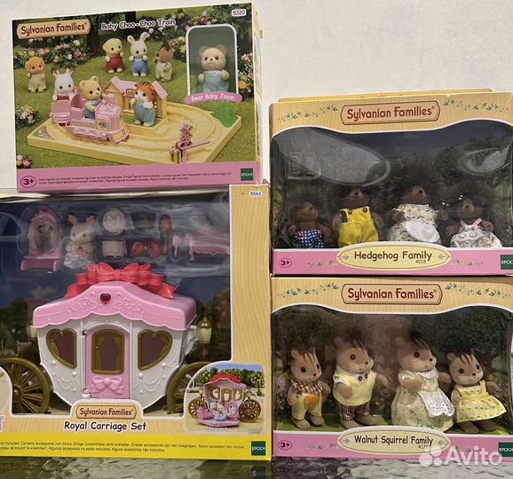 Sylvanian families Семья ежиков семья белок
