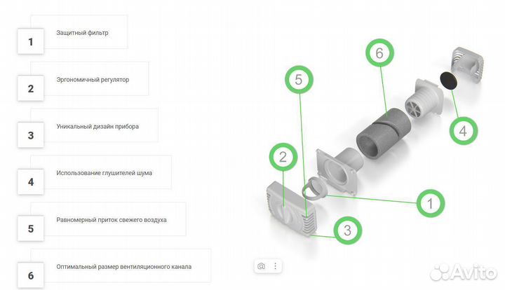 Приточный вентиляционный клапан