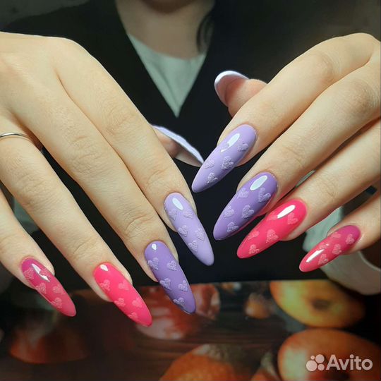 Маникюр гель-лак. наращивание ногтей