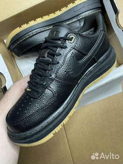 Черные меховые Nike AF1 Luxe