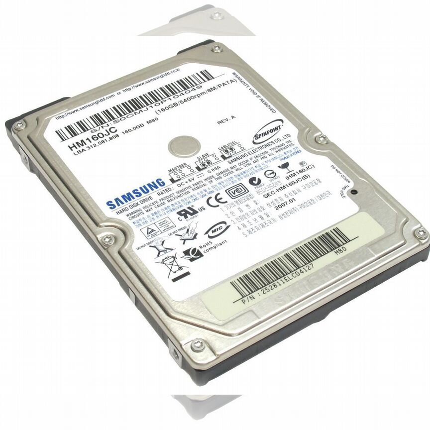 [HM160JC] Жесткий Диск Samsung 160gb Ide 2.5" Hm160jc