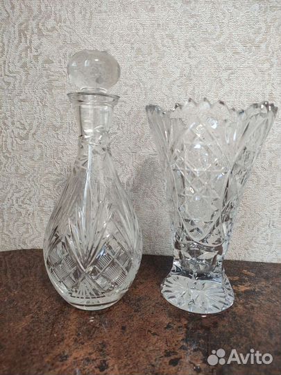 Ваза, графин хрусталь