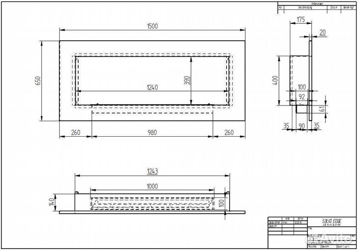 Биокамин встраиваемый