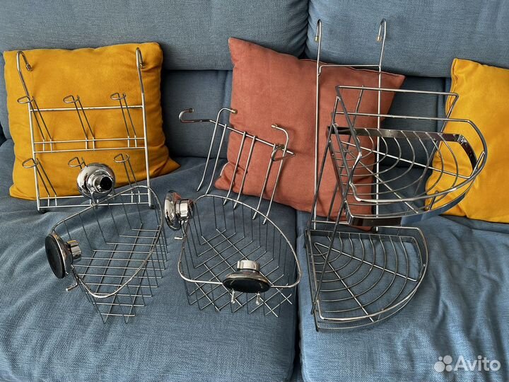 Полки на присосках для ванны/подвесные для кухни