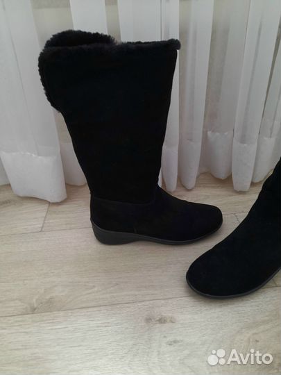 Сапоги новые,зимние, натуральная замша,41