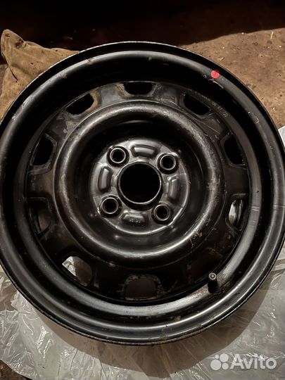 Штампованный диск r14 kia hyundai