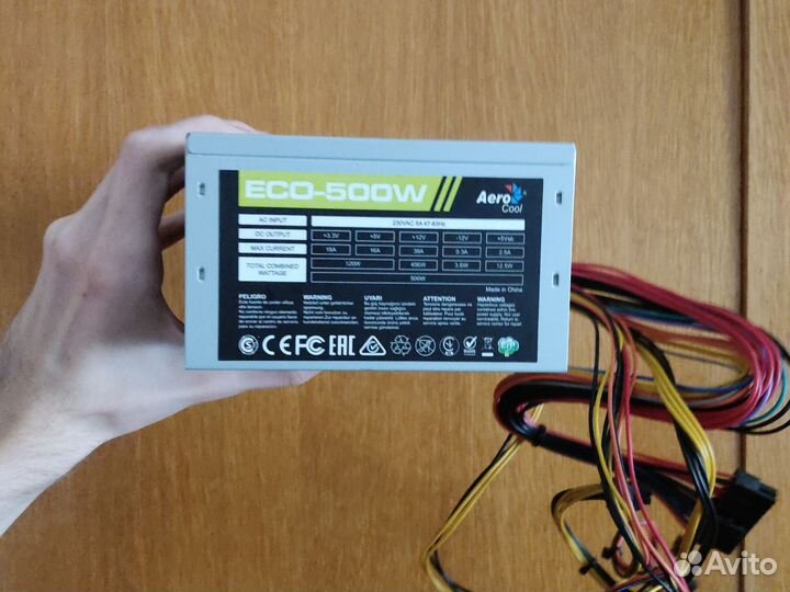Блок питания aerocool eco 500w
