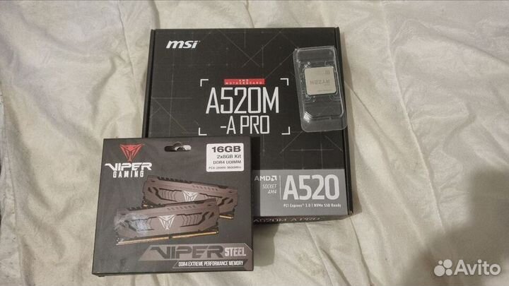 Ryzen 5 5500 Комплект Память 16Gb 3600Мгц