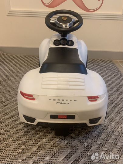 Машинка каталка Porsche 911 Turbo S белая