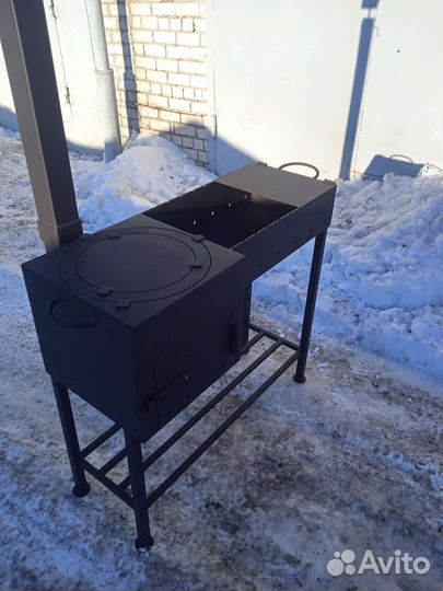 Мангал 5мм + печь для казана 6-16л