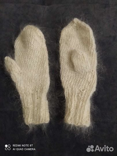 Детские варежки из пуха