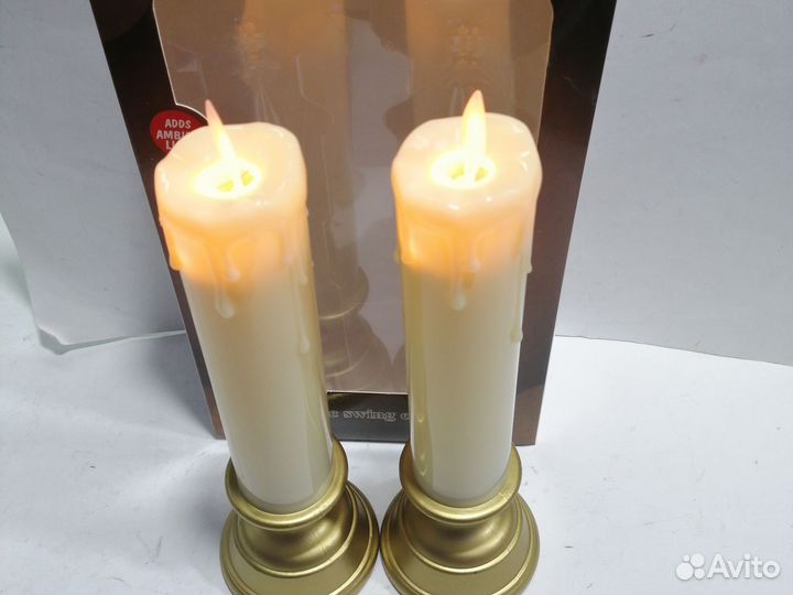 Набор свечей на батарейках с колыханием пламени
