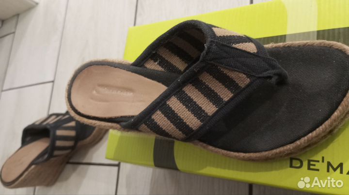 Сабо на танкетке мюли шлепки